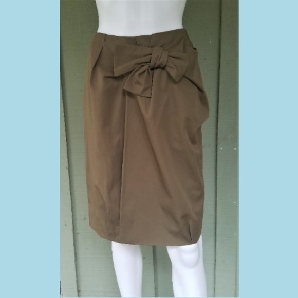 Marni Dresses & Skirts - NWT MARNI Brown Olive Bow Cotton Skirt 40
